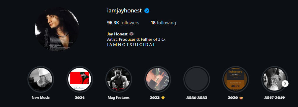 Jay Honest, currently at 96300 followers on his official instagram @iamjayhonest